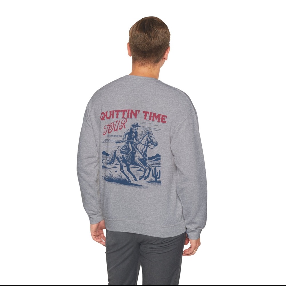 NWT! Zach Bryan The Quittin' Time Tour Crewneck Sweatshirt Merch - Picture 3 of 7